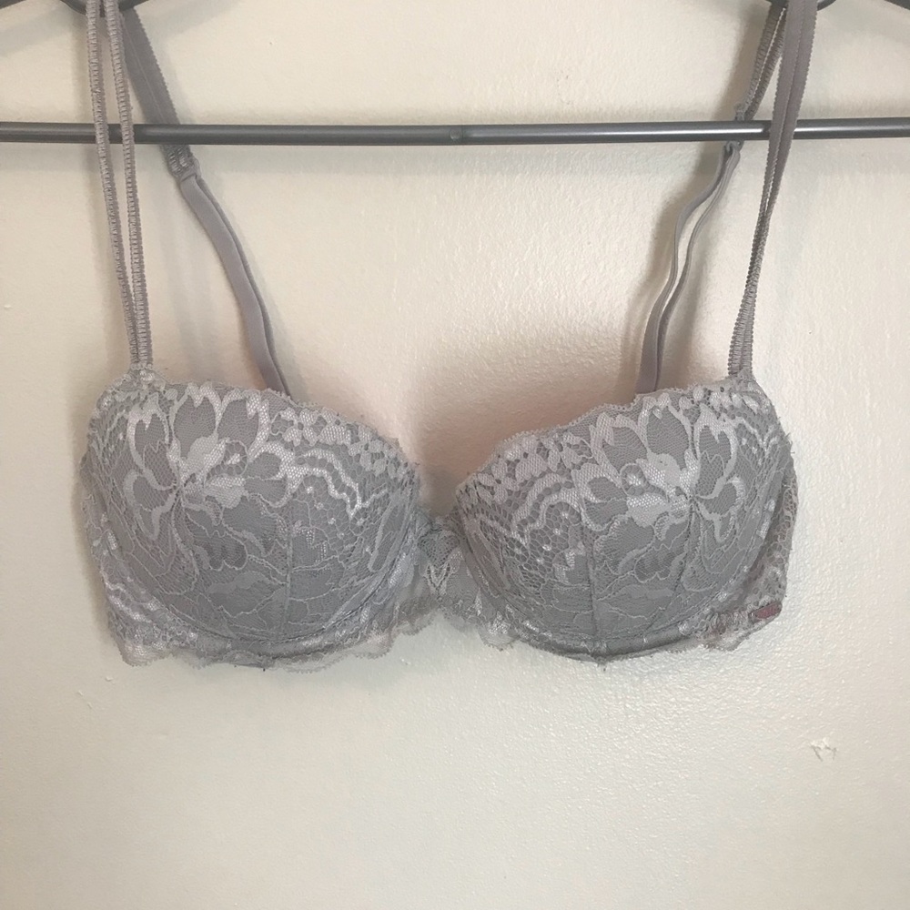 PINK silver/gray multiway Bra 32C